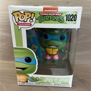 Funko Pop Leonardo Surfboard #1020 Teenage Mutant Ninja Turtles